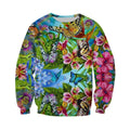 3D All Over Printed Flower Butterflies Shirts And Shorts-Apparel-HP Arts-Sweatshirt-S-Vibe Cosy™