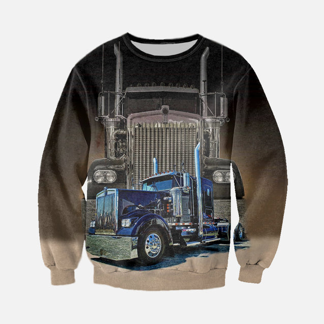 3D All Over Printed Big Truck - Semi Truck Clothes-Apparel-HP Arts-Sweatshirt-S-Vibe Cosy™