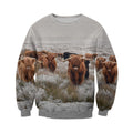 3D All Over Printed Highland Cows Shirts and Shorts-Apparel-6teenth World-Sweatshirt-S-Vibe Cosy™