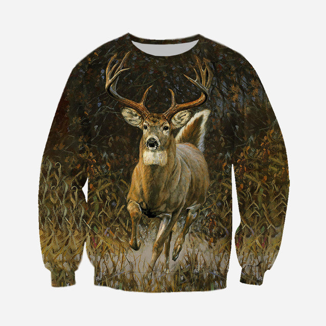 3D All Over Printed White-tailed deer Clothes-Apparel-HP Arts-Sweatshirt-S-Vibe Cosy™