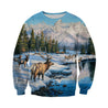 3D Printed Deer Art Clothes-Apparel-HP Arts-Sweatshirt-S-Vibe Cosy™