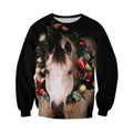 3D All Over Printed Horse Christmas Shirts and Shorts-Horse-HP Arts-Sweatshirt-XS-Vibe Cosy™