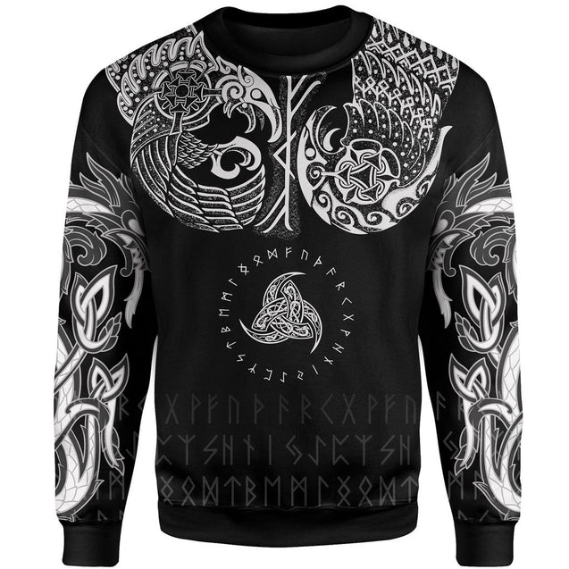 Vikings Chest Tattoo-Apparel-HP Arts-Sweatshirt-S-Vibe Cosy™