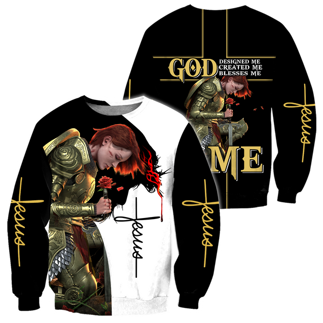 God Designed Me, Create Me, Blesses Me - 3D All Over Printed Shirts For Men and Women Pi250503-Apparel-TA-Sweatshirts-S-Vibe Cosy™