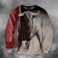3D All Over Print Bull Toro Bravo 1-Apparel-PHLong-Sweatshirt-S-Vibe Cosy™