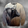 3D All Over Print Bull Art-Apparel-PHLong-Sweatshirt-S-Vibe Cosy™