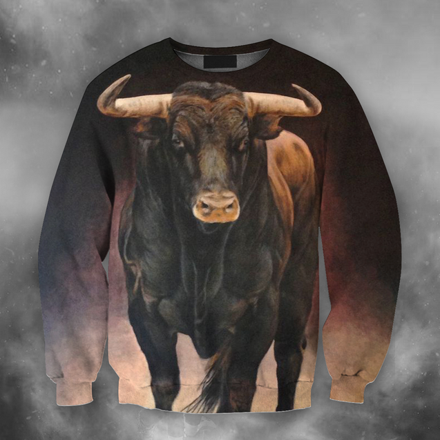 3D All Over Print Bull Art 6-Apparel-PHLong-Sweatshirt-S-Vibe Cosy™