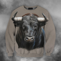 3D All Over Print Bull Art 1-Apparel-PHLong-Sweatshirt-S-Vibe Cosy™
