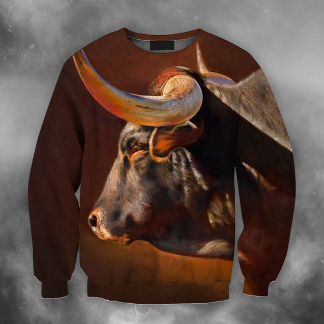 3D All Over Print Bull Art 8-Apparel-PHLong-Sweatshirt-S-Vibe Cosy™