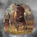 3D All Over Print Bull Bull Art 5-Apparel-PHLong-Sweatshirt-S-Vibe Cosy™