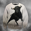 3D All Over Print Bull Art 2-Apparel-PHLong-Sweatshirt-S-Vibe Cosy™