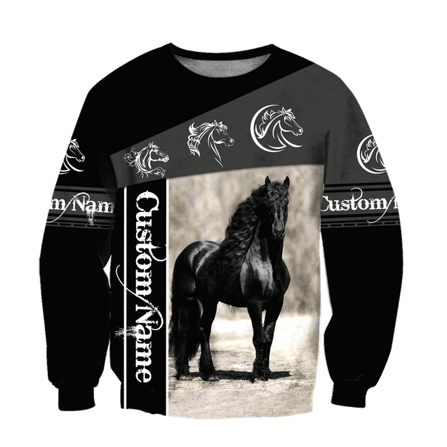 Black Horse Custom Name 3D All Over Printed Shirts TA09252001S