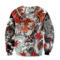 Japanese Samurai Tattoo 3D Over Printed Unisex Hoodie ML