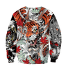 Japanese Samurai Tattoo 3D Over Printed Unisex Hoodie ML