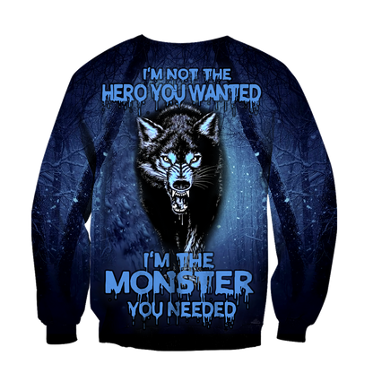 Night Wolf 3D All Over Print Hoodie T Shirt For Men and Women HHT07092016
