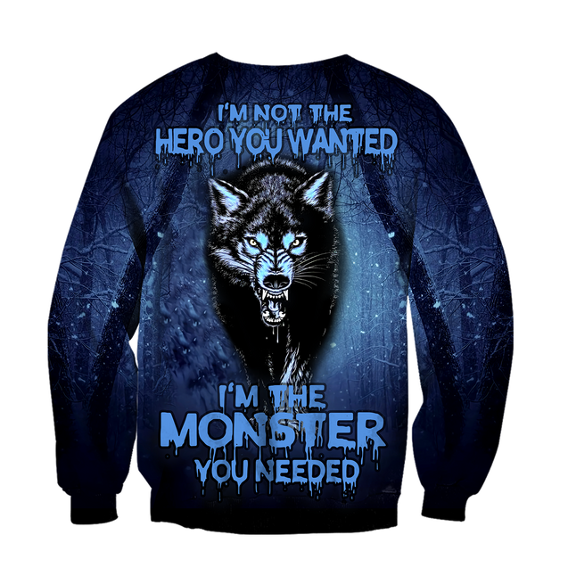 Night Wolf 3D All Over Print Hoodie T Shirt For Men and Women HHT07092016