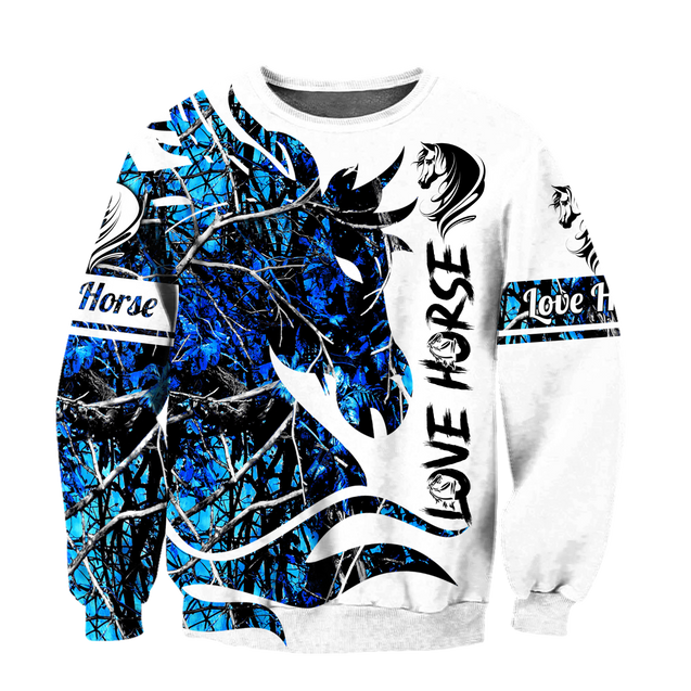 Beautiful Horse 3D All Over Printed shirt for Men and Women Pi060101-Apparel-NNK-Sweat Shirt-S-Vibe Cosy™