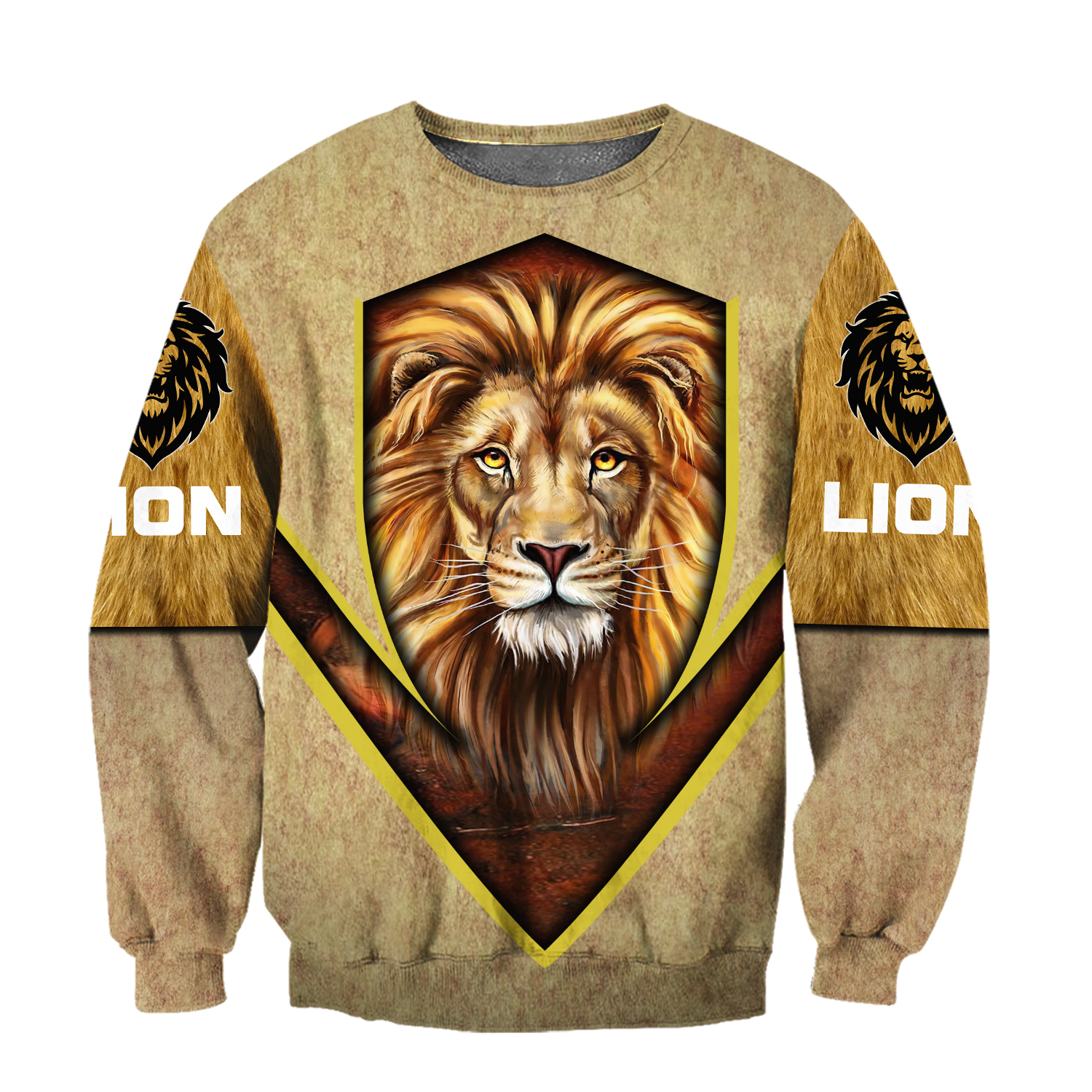 Love Lion Over Printed Hoodie