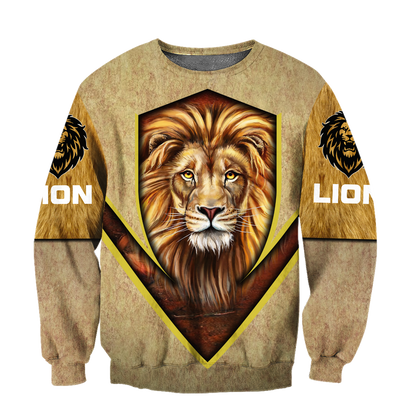 Love Lion Over Printed Hoodie