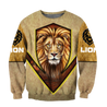 Love Lion Over Printed Hoodie