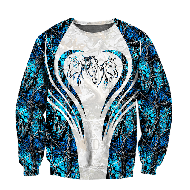 Beautiful Horse 3D All Over Printed shirt for Men and Women Pi060103-Apparel-NNK-Sweat Shirt-S-Vibe Cosy™