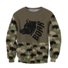 Boar Hunting Dark Green Camo 3D All Over Print  Hoodie