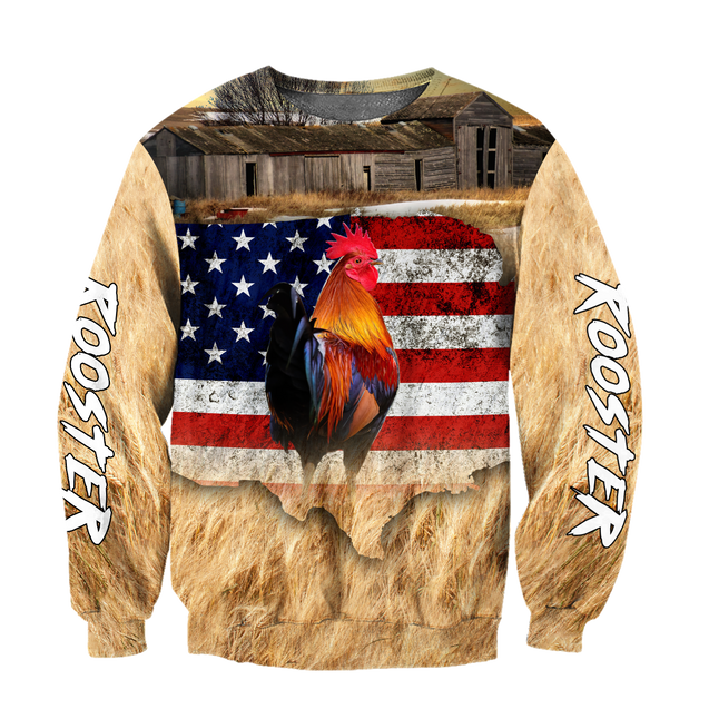 Premium Rooster 3D All Over Printed Unisex Shirts