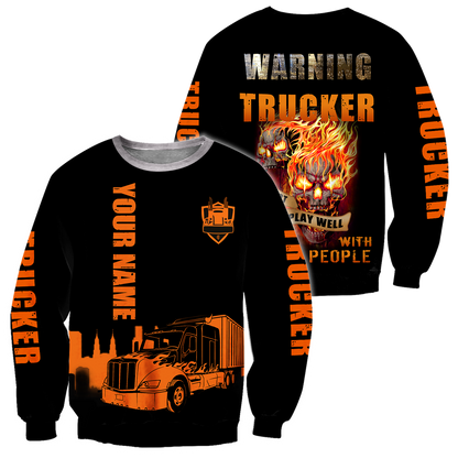 3D Trucker Customized Name HVT02112002 Unisex Shirts