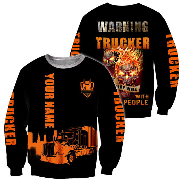 3D Trucker Customized Name HVT02112002 Unisex Shirts