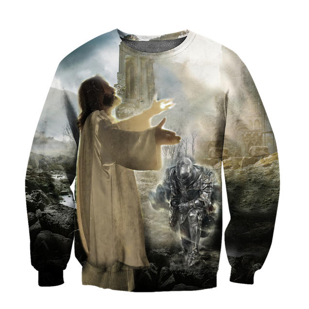 Jesus and Knight templar 3D all over printed for men and women HHT07092018