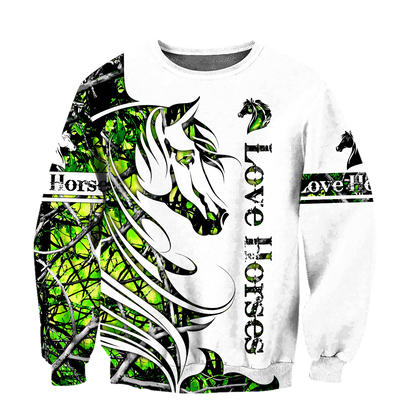 Horse Camo Pattern 3D All Over Printed Shirts Pi050501S3-Apparel-TA-Sweatshirts-S-Vibe Cosy™