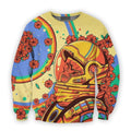 3D all over print astronaut in flower background-Apparel-HbArts-Sweatshirt-S-Vibe Cosy™