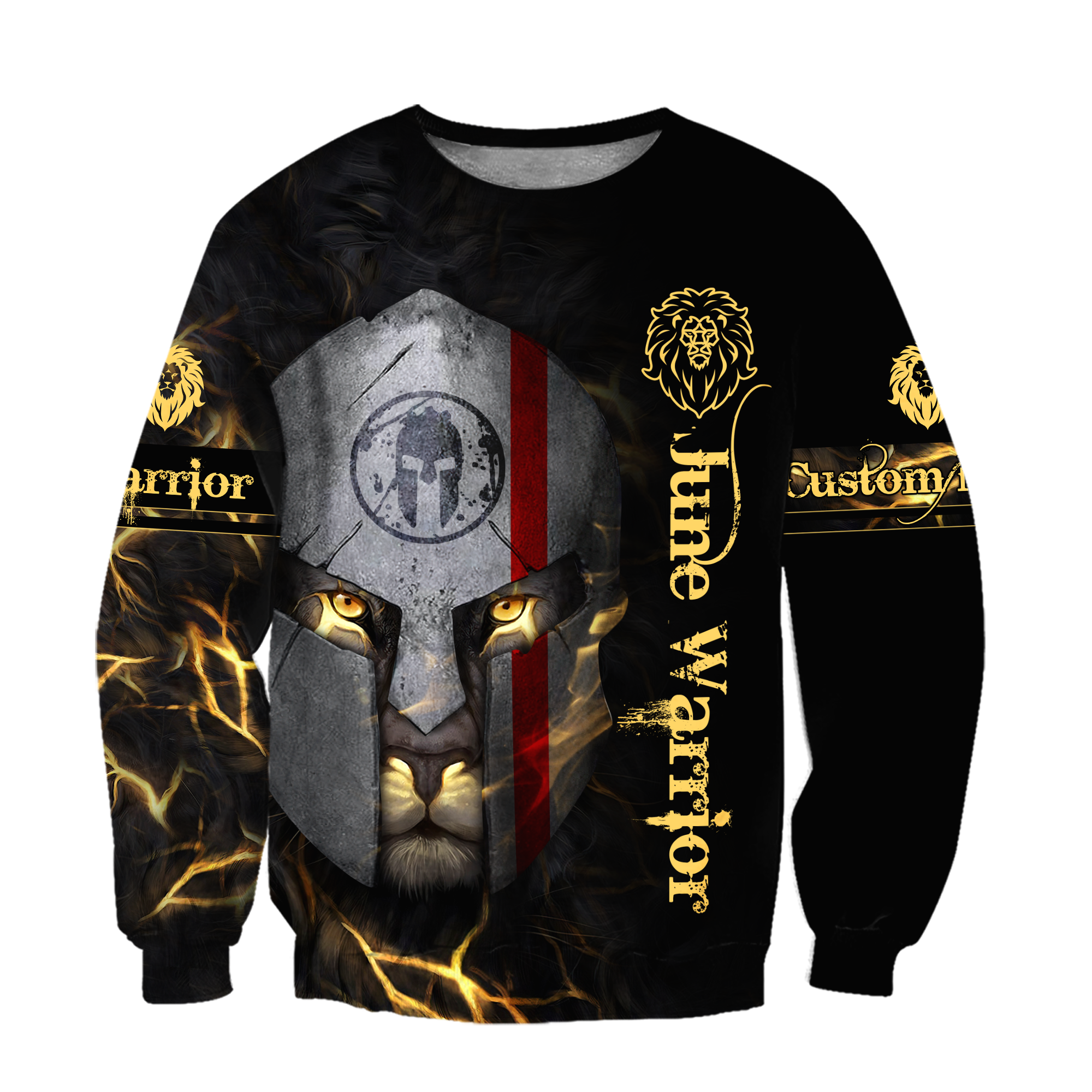 June Spartan Lion Warrior 3D All Over Printed Unisex Shirts