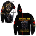 November Man A Child Of God A Man Of Faith A Warrior Of Christ 3D All Over Printed Shirts For Men and Women TA09202001S11