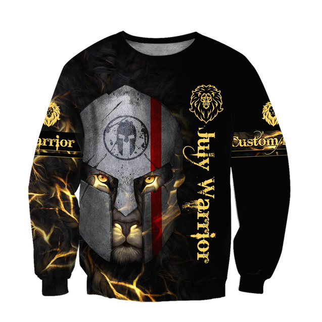 July Spartan Lion Warrior 3D All Over Printed Unisex Shirts