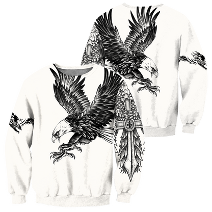 Eagle Tatoo Hoodie 3D All Over Printed Shirts For Men Pi15072003-Apparel-LAM-Sweatshirts-S-Vibe Cosy™