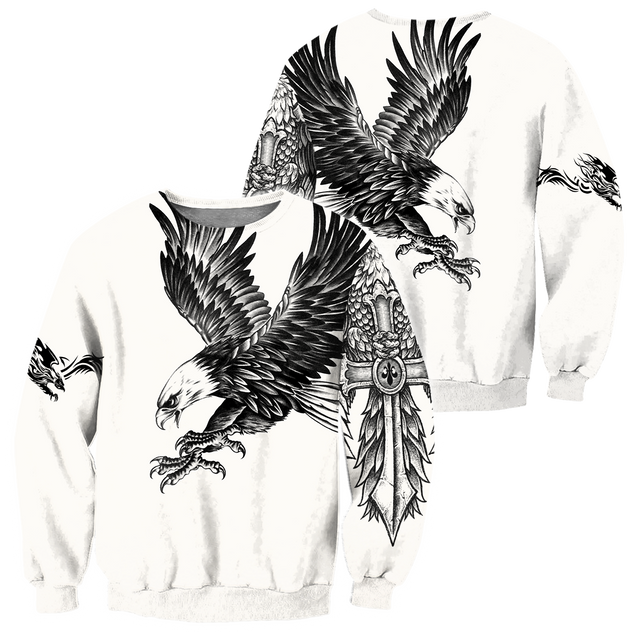 Eagle Tatoo Hoodie 3D All Over Printed Shirts For Men Pi15072003-Apparel-LAM-Sweatshirts-S-Vibe Cosy™