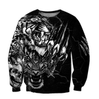 3D Tiger Tattoo Over Printed Shirt for Men and Women