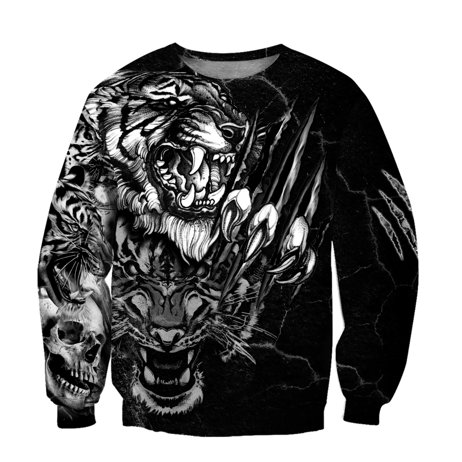 3D Tiger Tattoo Over Printed Shirt for Men and Women
