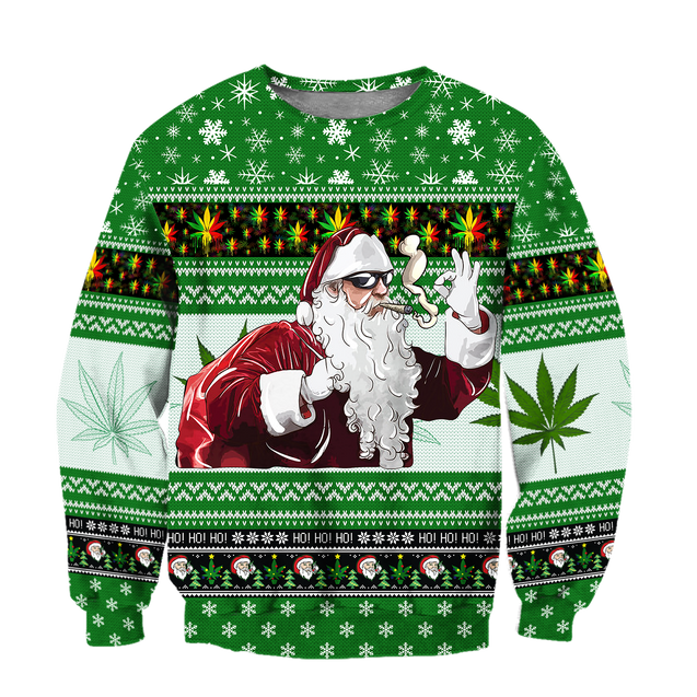 Christmas Santa Marijuana Pi181002-Apparel-NNK-Sweat Shirt-S-Vibe Cosy™