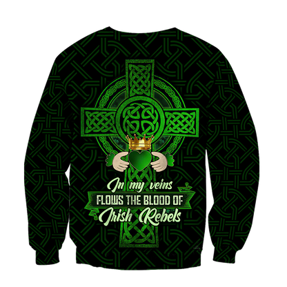 Irish St.Patrick day 3d hoodie shirt for men and women MH3010203S