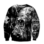 Lion Tattoo Thunder 3D All Over Printed  Unisex Shirts