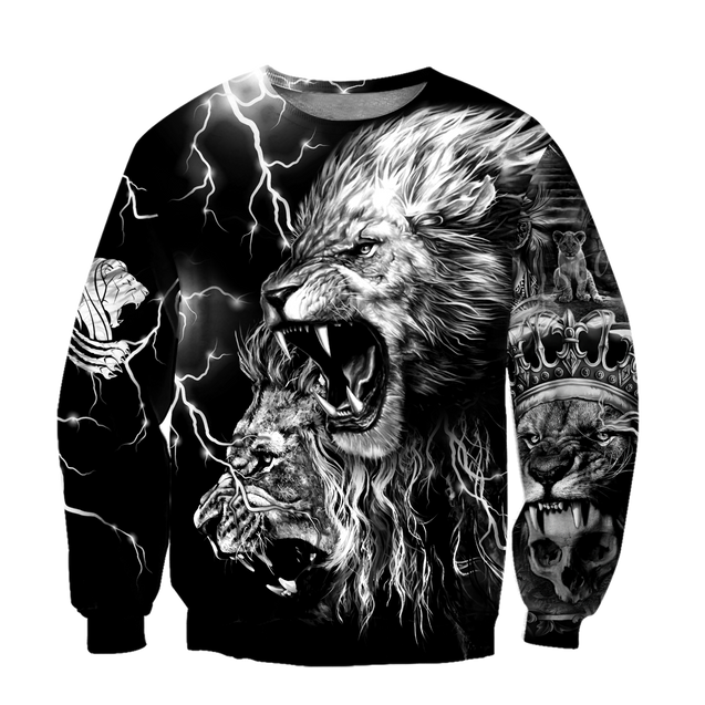 Lion Tattoo Thunder 3D All Over Printed  Unisex Shirts