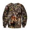 3D All Over Print Camo Deer Hunter Hoodie NTN08172003