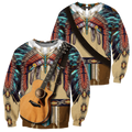 Native American Guitar Over Printed Shirts For Men and Women Pi11082001