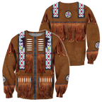 Native Cowboy Jacket No1 Cosplay 3D Over Printed Unisex Deluxe Hoodie ML