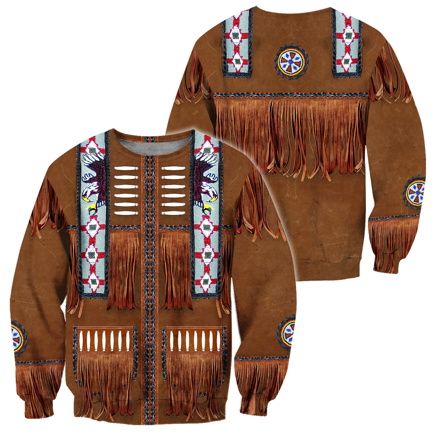Native Cowboy Jacket No1 Cosplay 3D Over Printed Unisex Deluxe Hoodie ML