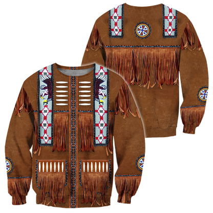 Native Cowboy Jacket No1 Cosplay 3D Over Printed Unisex Deluxe Hoodie ML
