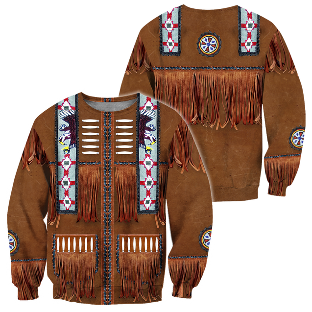 Native Cowboy Jacket No1 Cosplay 3D Over Printed Unisex Deluxe Hoodie ML