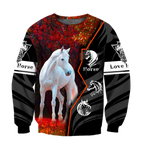 Beautiful Horse 3D All Over Printed shirt for Men and Women Pi040103-Apparel-TA-Sweat Shirt-S-Vibe Cosy™